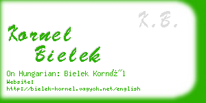 kornel bielek business card